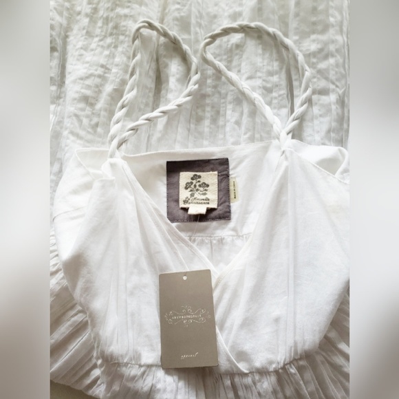 Anthropologie white bohemian dress, size 8, nwt - Picture 2 of 5
